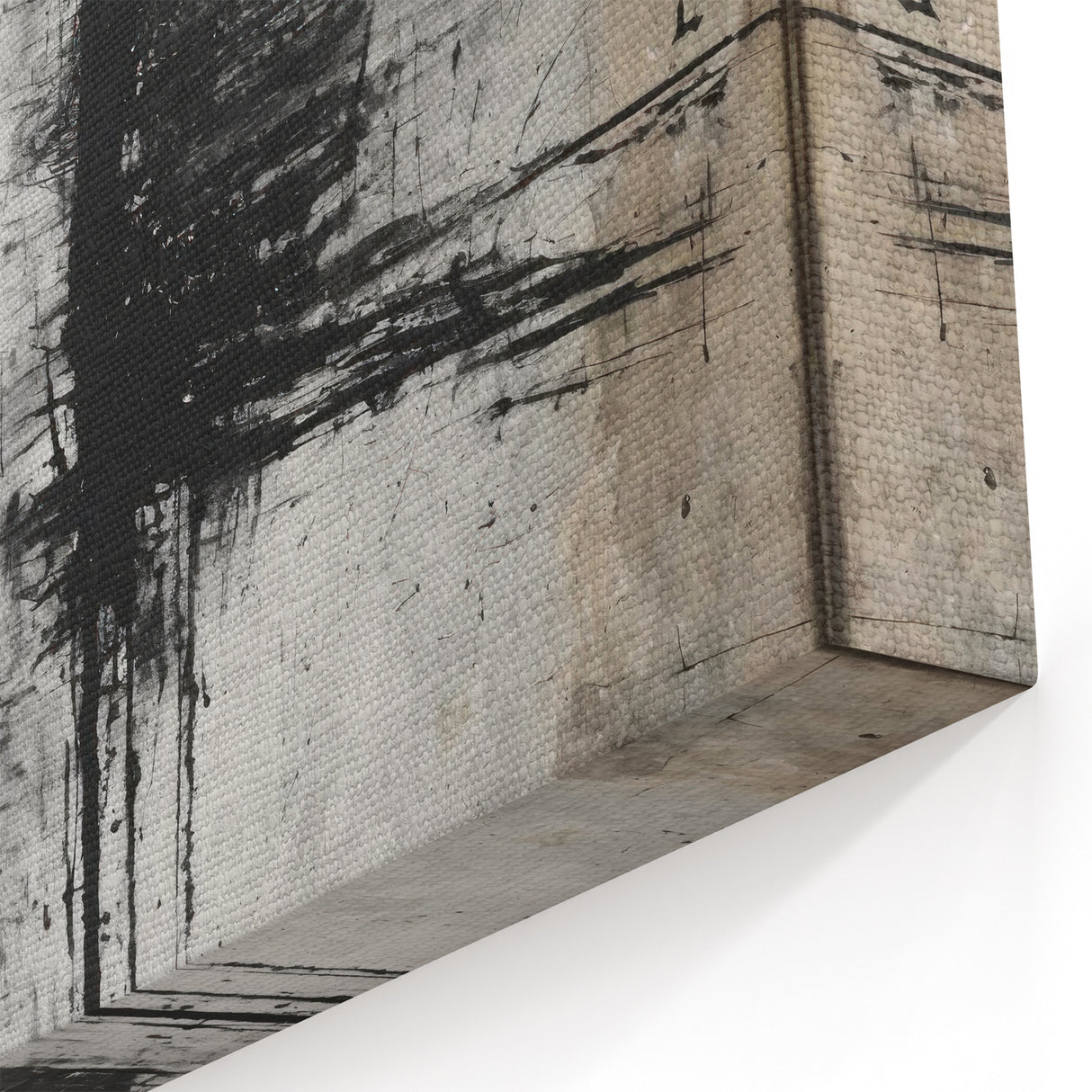 Monochrome Abstract Line Art - Black, White, and Gray Minimalist Design