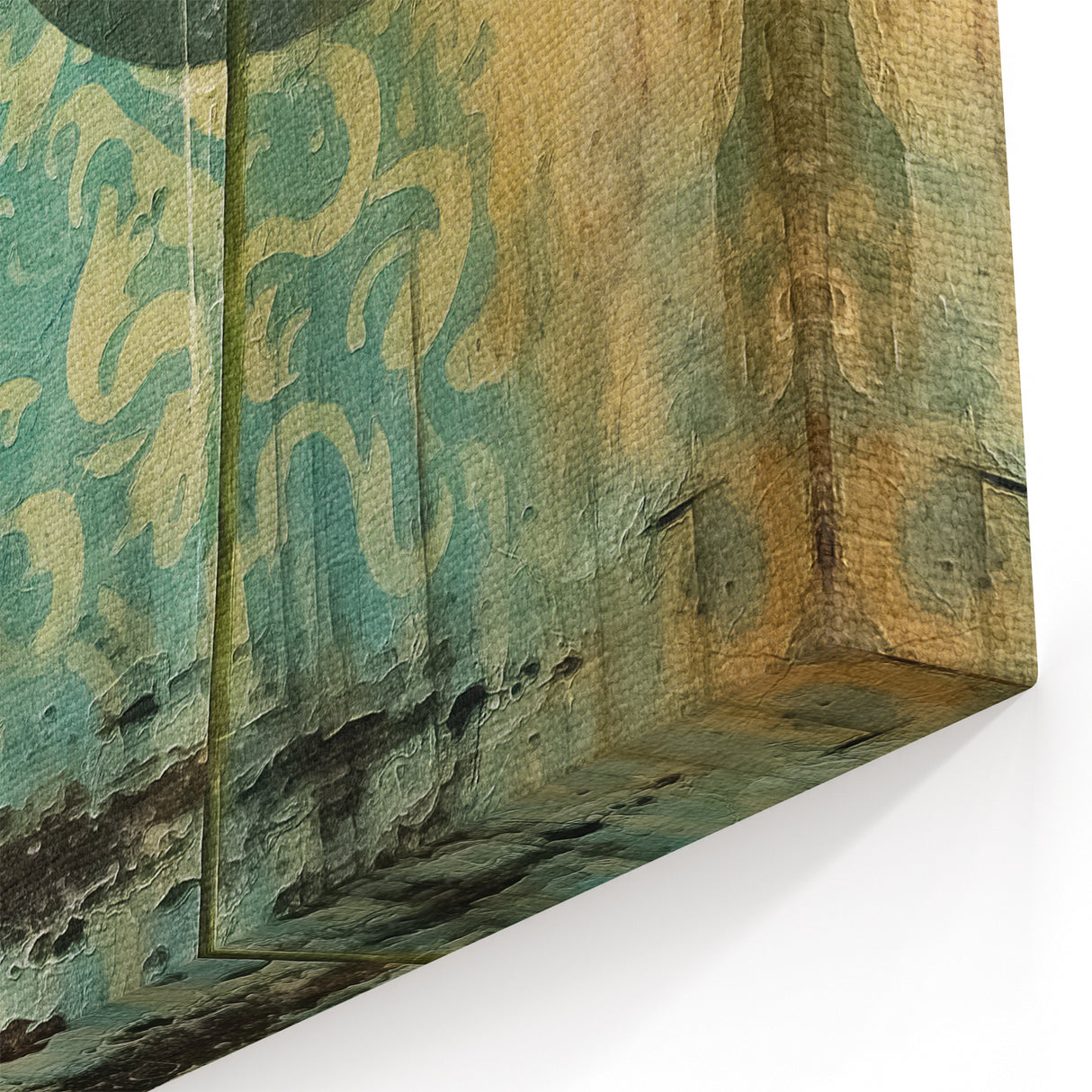 Abstract Floral Art - Modern Lotus Blossom in Serene Tones Canvas Print