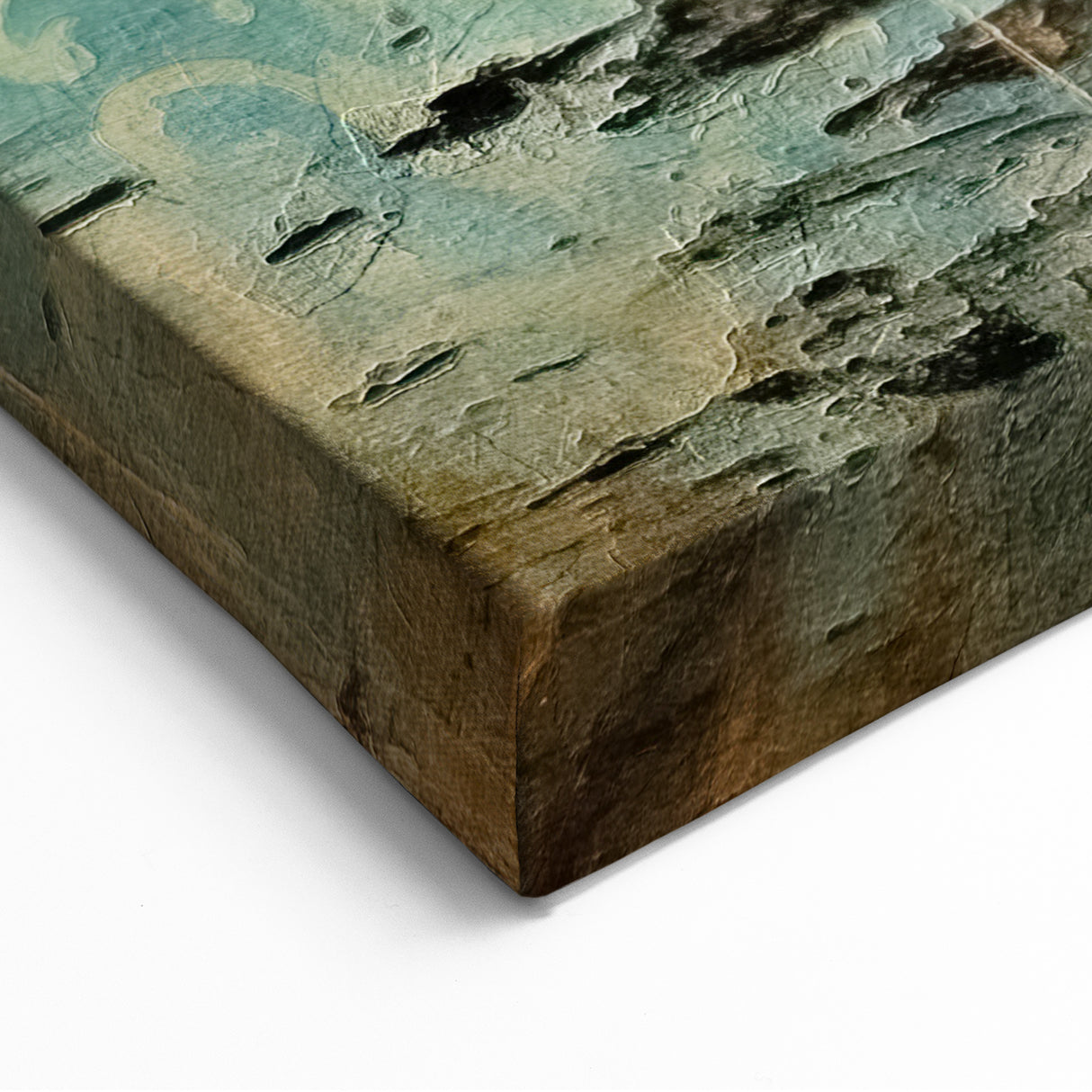 Abstract Floral Art - Modern Lotus Blossom in Serene Tones Canvas Print