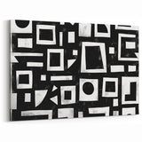 Bold Black and White Geometric Art - Modern Abstract Pattern Design
