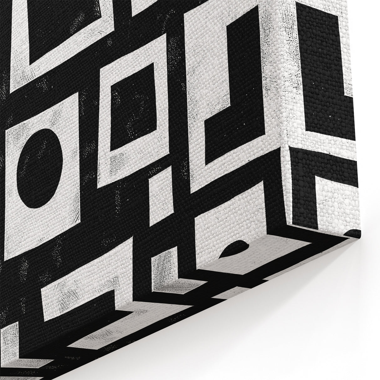 Bold Black and White Geometric Art - Modern Abstract Pattern Design
