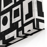 Bold Black and White Geometric Art - Modern Abstract Pattern Design