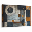 Modern Geometric Abstract Wall Art - Navy, Gray, and Warm Brown Design