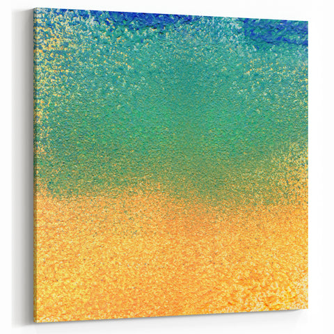 Ocean Breeze Abstract Art - Blue, Teal, and Golden Yellow Gradient