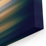 Sunset Reflections Abstract Art - Blue, Teal, and Golden Motion Blur