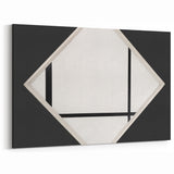 Minimalist Modern Art – Black and White Geometric Wall Art on Canvas