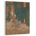 Modern Wall Art – Rustic Garden Gathering in Warm Earthy Tones