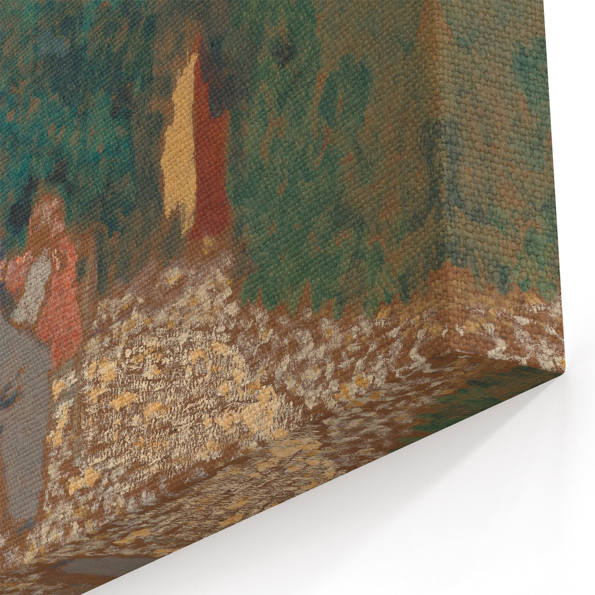 Modern Wall Art – Rustic Garden Gathering in Warm Earthy Tones