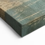 Artistic Flower Designs - Vintage Lotus in Beige and Blue Canvas Print