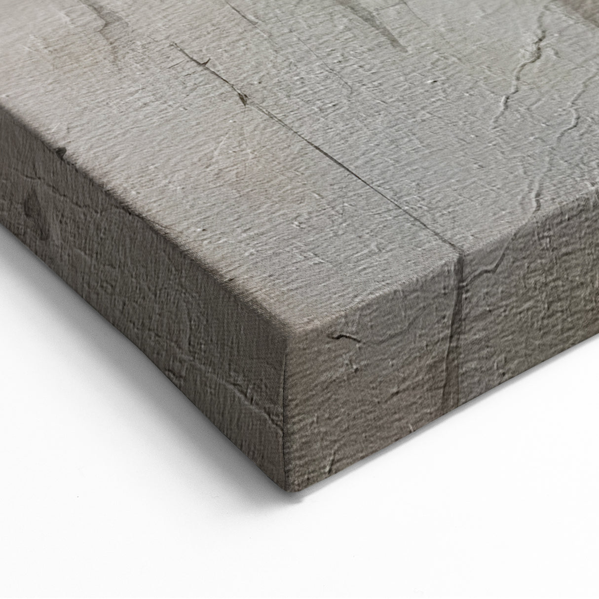 Floral Abstract Canvas Art - Soft Beige and Gray Minimalist Design