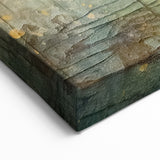 Abstract Botanical Prints - Golden Lotus in Blue and Brown Canvas Art