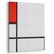 Minimalist Modern Wall Art – Abstract Geometric Red and Black Composition