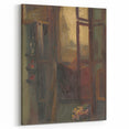 Rustic Modern Wall Art – Atmospheric Window Scene with Warm Tones