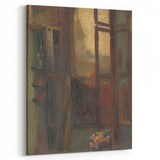 Rustic Modern Wall Art – Atmospheric Window Scene with Warm Tones