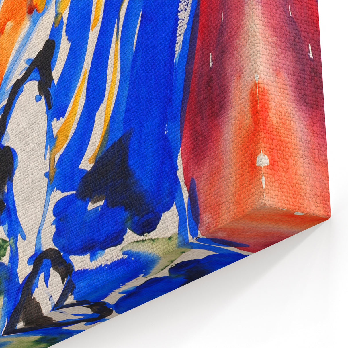 Vibrant Modern Wall Art – Colorful Abstract Painting of Child Reading