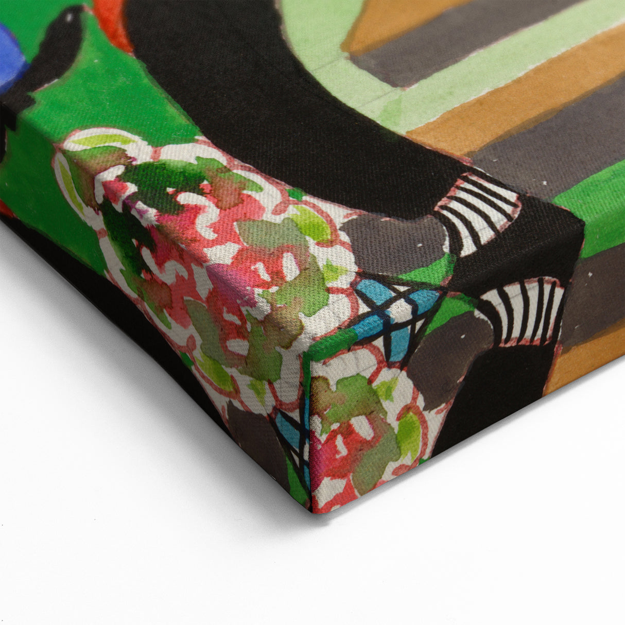 Playful Chaos: Modern Wall Art Featuring Keystone Cops and Colorful Drama
