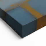 Abstract Blue and Gold Geometric Strokes - Modern Wall Art Decor