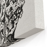 Abstract Coral Ink Drawing: Modern Black and White Wall Art by Leo Gestel