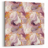 Abstract Purple and Gold Strokes - Modern Wall Art for Home Decor