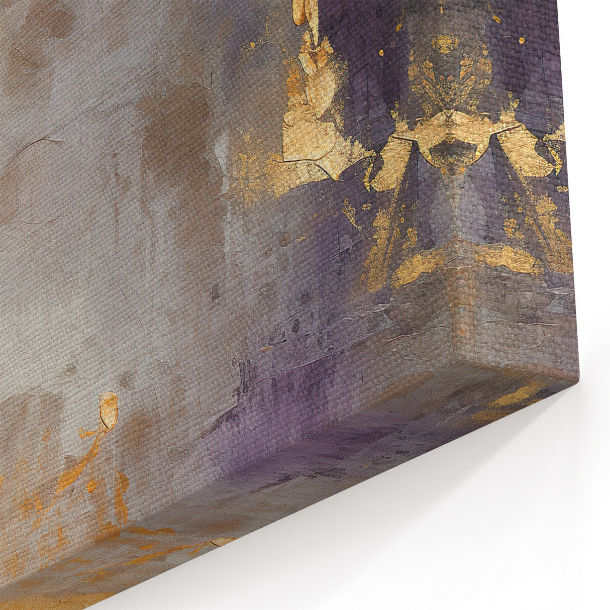 Abstract Gold and Purple Strokes - Elegant Modern Wall Art Decor