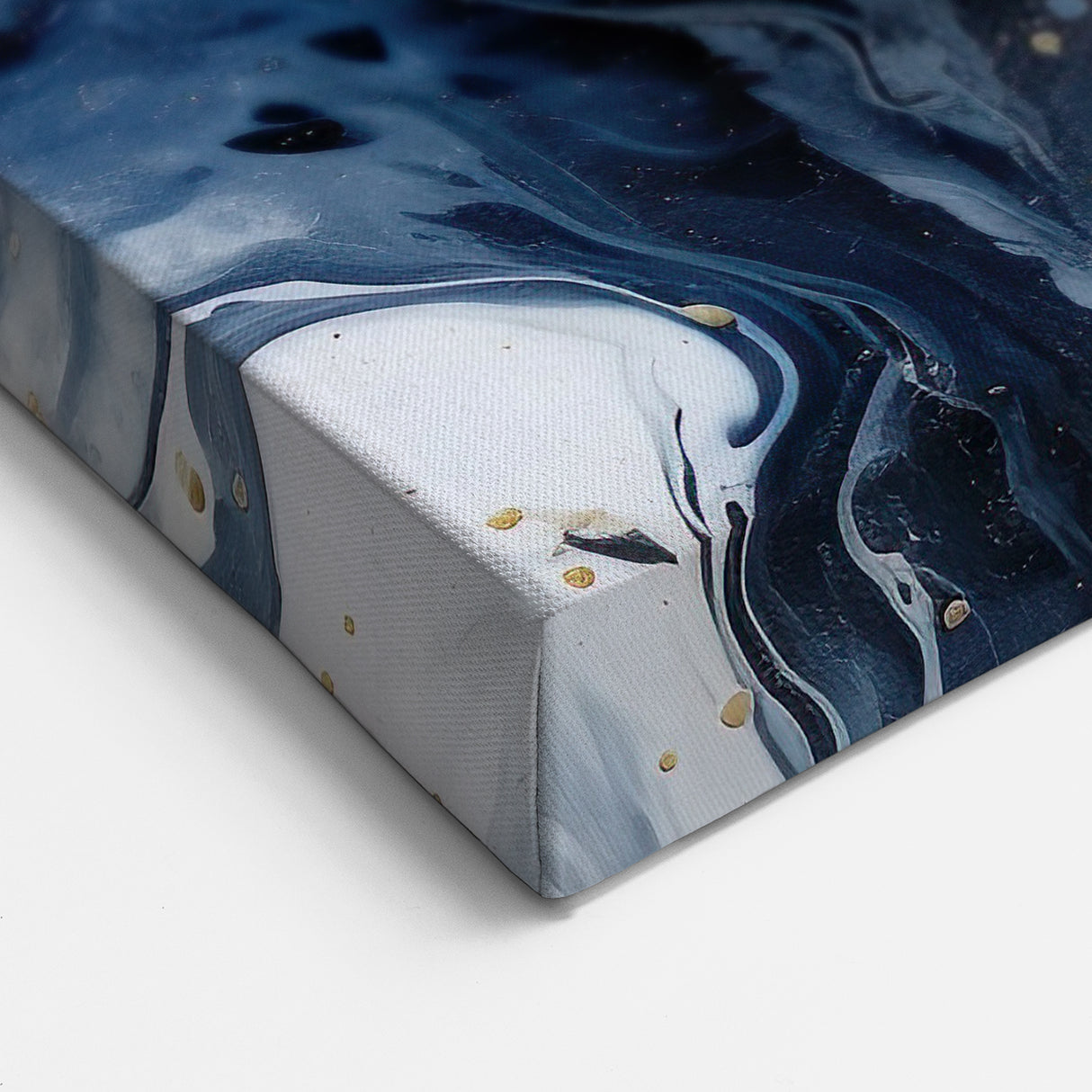 Black, White, and Gold Abstract Swirl Art - Modern Wall Decor