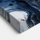 Black, White, and Gold Abstract Swirl Art - Modern Wall Decor