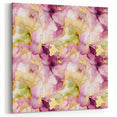 Abstract Pink, Green, and Gold Strokes - Modern Floral-Inspired Wall Art