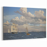 Neoclassical Art Print: Øresund Seascape - Classic Maritime Wall Art