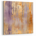 Modern Strokes Artwork - Abstract Purple, Gold, and Peach Canvas