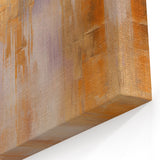 Modern Strokes Artwork - Abstract Purple, Gold, and Peach Canvas