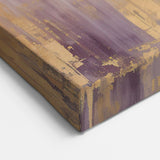 Modern Strokes Artwork - Abstract Purple, Gold, and Peach Canvas