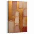 Geometric Abstract Canvas - Gold, Beige, and Blush Pink Art Design