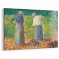 Impressionist Farm Life Wall Art - Seurat Inspired Haymakers Print
