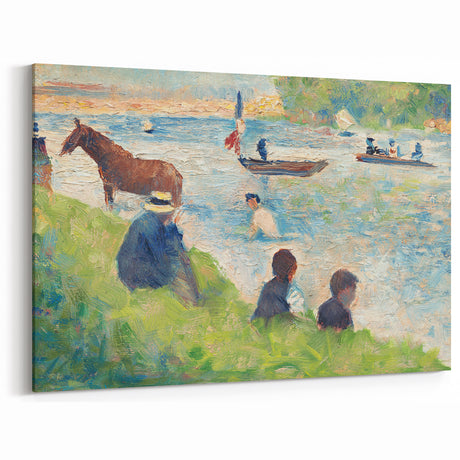 Impressionist Landscape Wall Art - Horse and Boats by Seurat Print