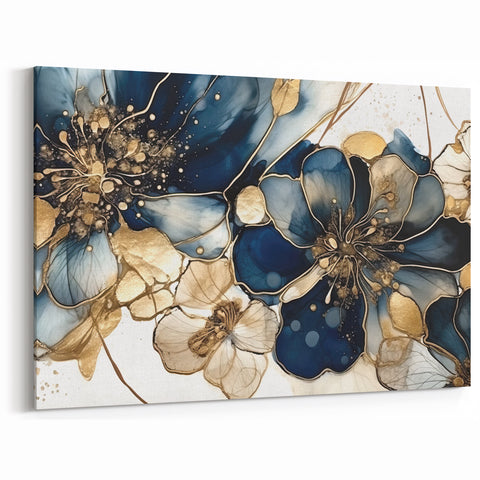 Contemporary Flower Prints - Elegant Floral Abstract Canvas