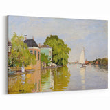 Impressionist Landscape Wall Art - Houses on the Achterzaan by Monet