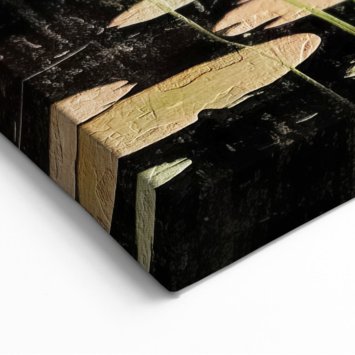 Abstract Botanical Prints - Golden Lotus Floral Canvas