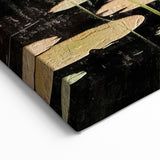 Abstract Botanical Prints - Golden Lotus Floral Canvas