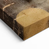 Abstract Botanical Prints - Rustic Lotus Flower Canvas in Warm Tones