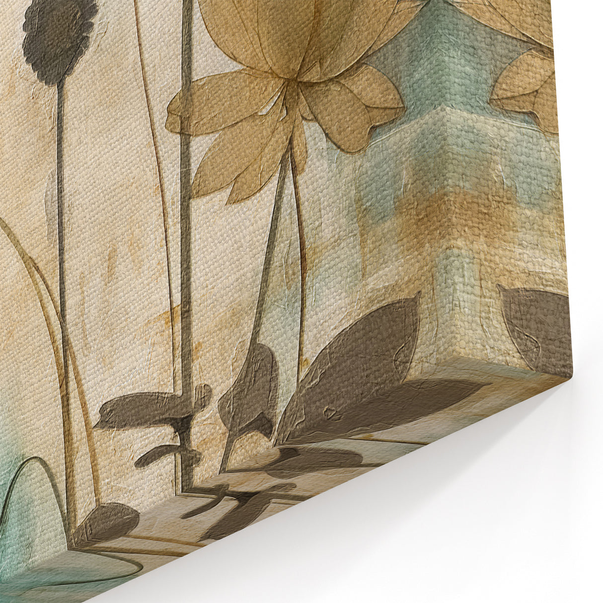 Floral Abstract Canvas Art - Contemporary Botanical Wall Decor