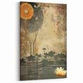 Floral Abstract Canvas Art - Rustic Warmth Botanical Wall Decor