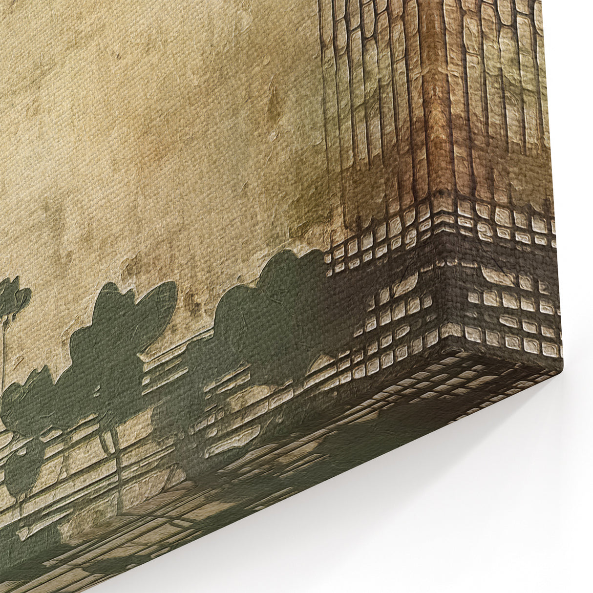 Floral Abstract Canvas Art - Rustic Warmth Botanical Wall Decor