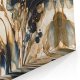 Abstract Botanical Prints - Modern Floral Wall Decor in Navy and Gold