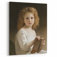 Classic Neoclassical Portrait Art Print - The Story Book by Bouguereau
