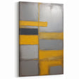 Geometric Abstract Art - Yellow, Gray, and Black Minimalist Canvas