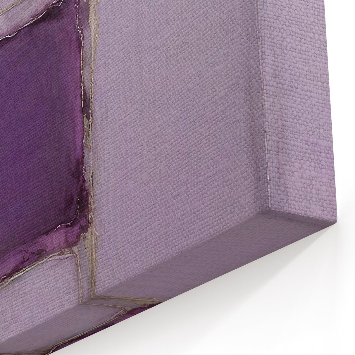 Minimalist Geometric Canvas - Purple and Silver Abstract Art Design
