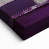 Plum and Silver Geometric Abstract Line Art - Modern Strokes Canvas