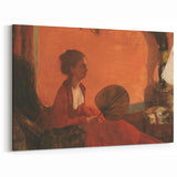 Impressionist Portrait Wall Art - Degas' Madam Camus in Red Print