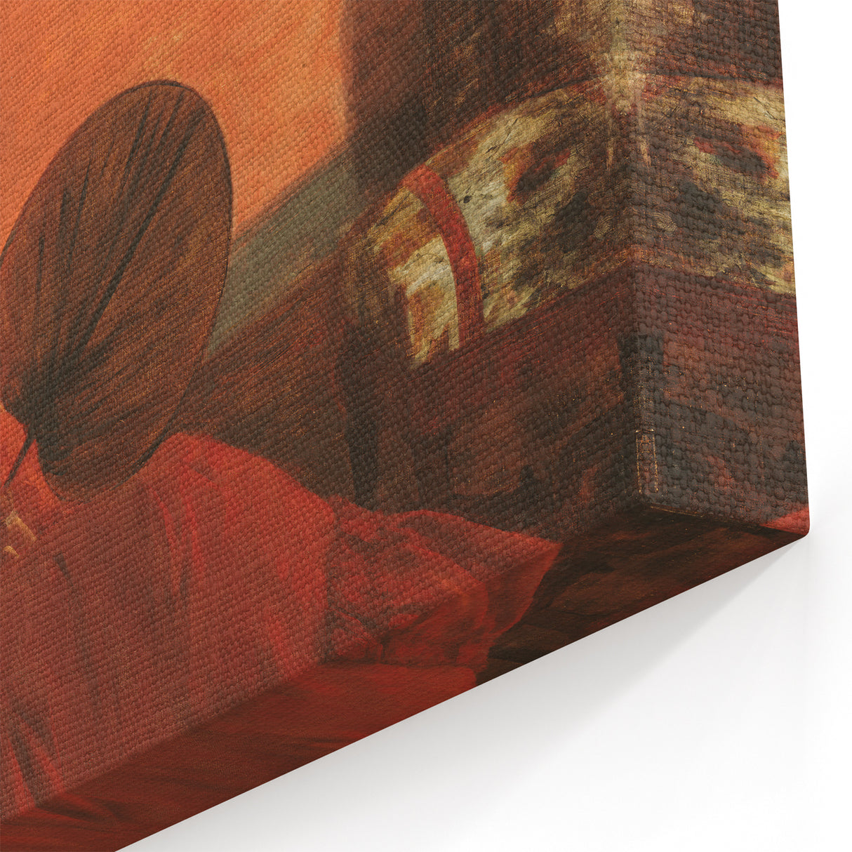 Impressionist Portrait Wall Art - Degas' Madam Camus in Red Print