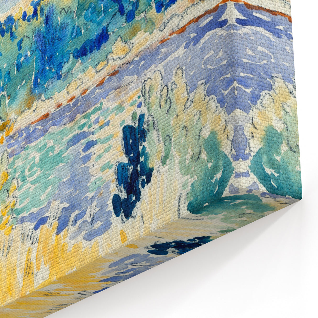Impressionist Coastal Landscape Wall Art - Cross’ Mediterranean Scene Print